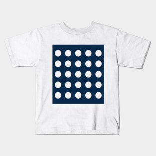 White Dots on Navy Kids T-Shirt